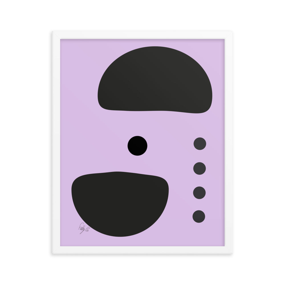 Dots taking sides fog framed poster