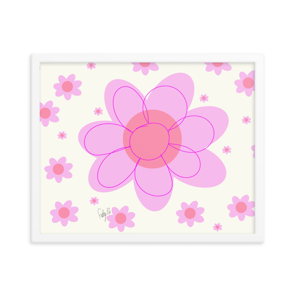 Pink Flower framed poster