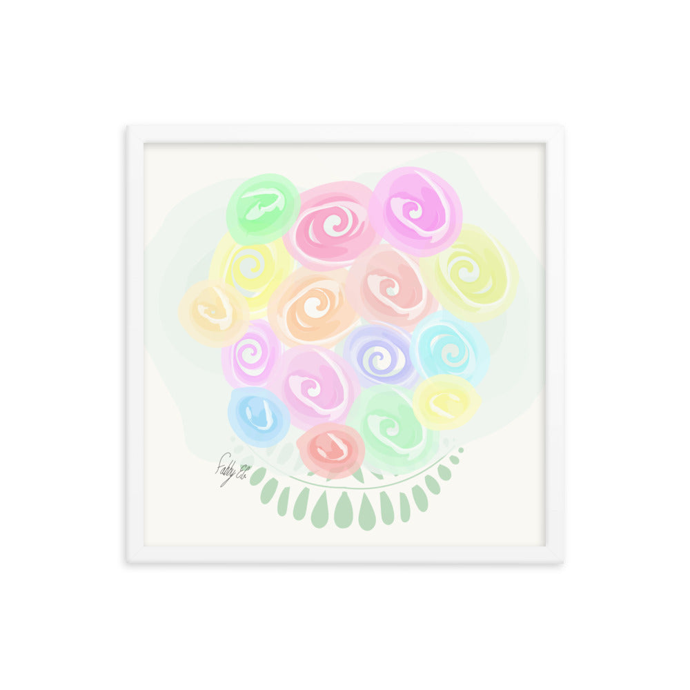 Bouquet of flowers framed poster