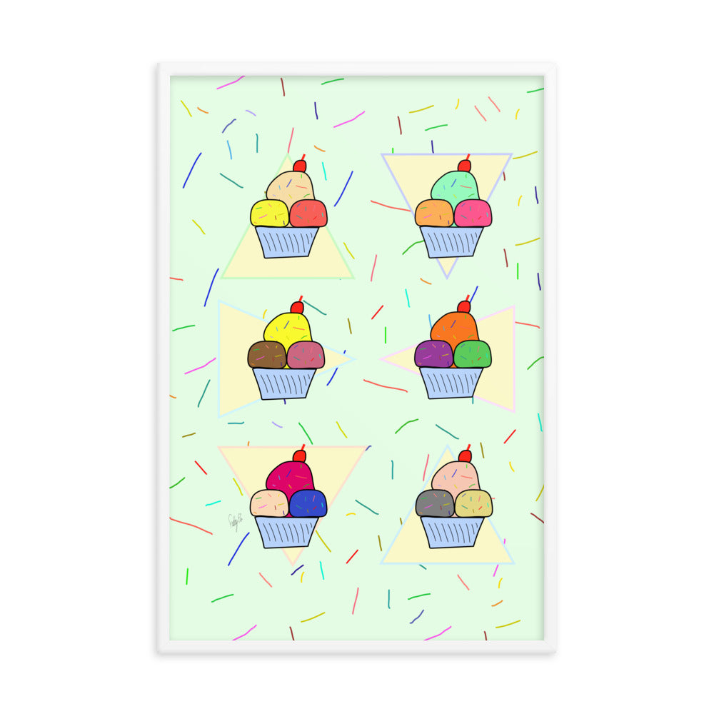 Ice cream time framed poster
