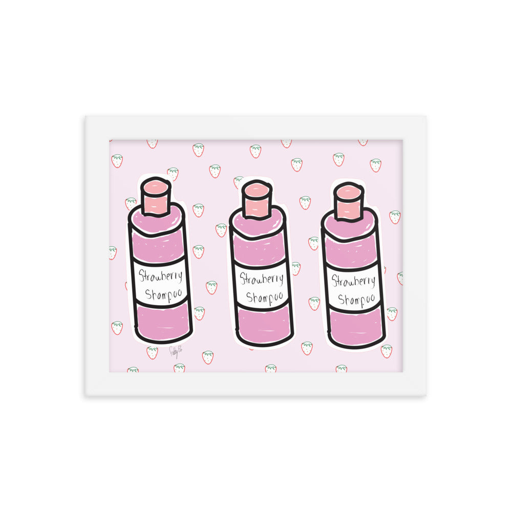 Strawberry shampoo framed poster