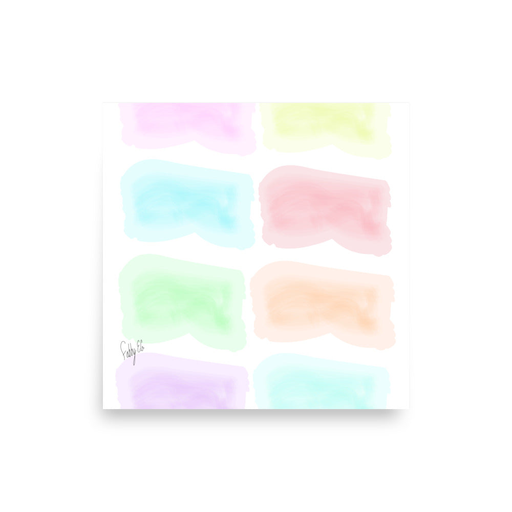 Watercolor Stages Poster