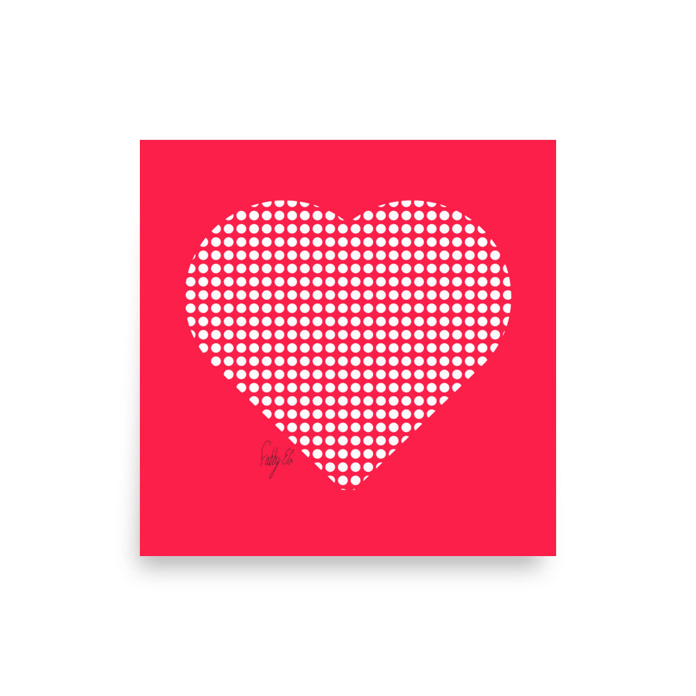 In love (dotted heart) Poster