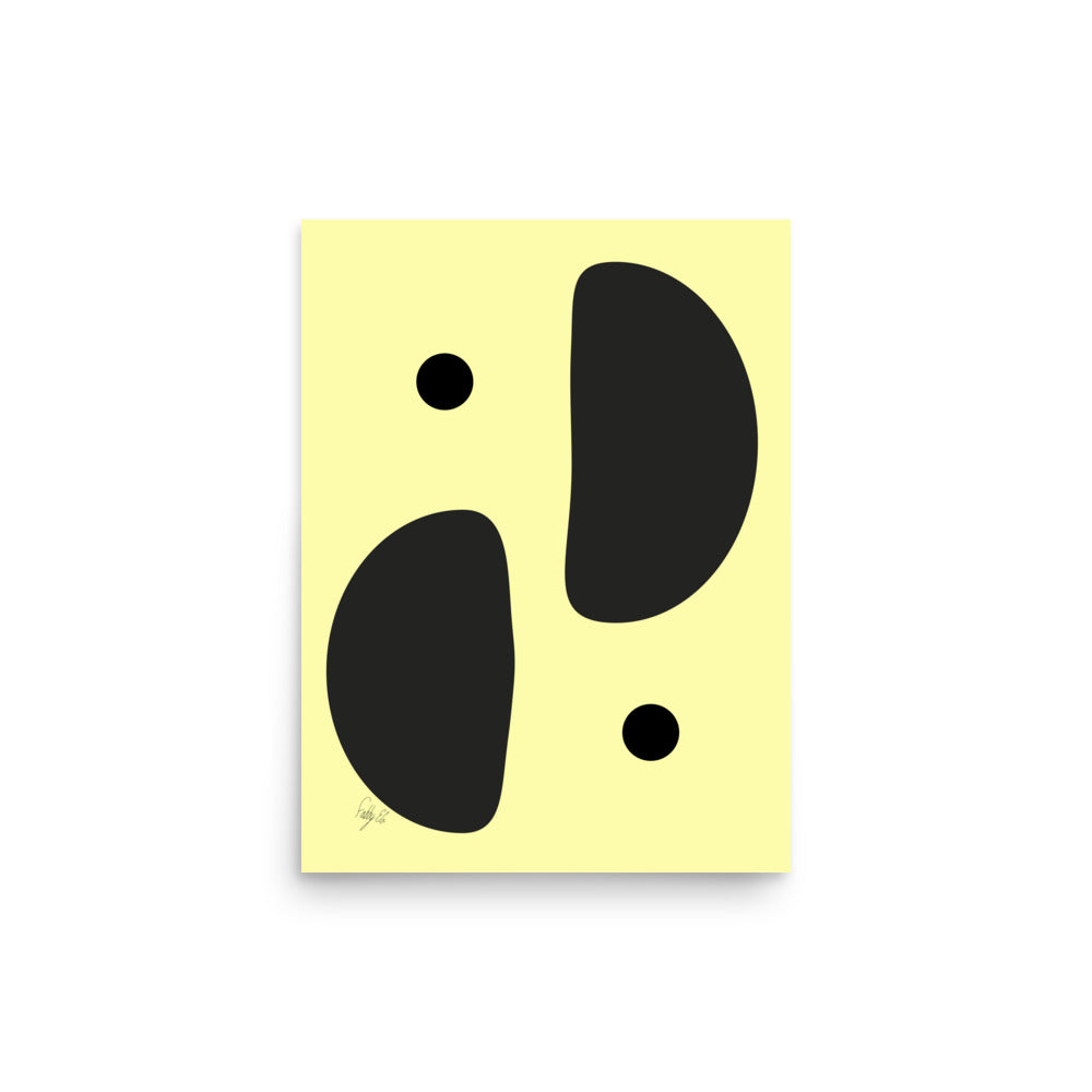 Mirror effect dots yellow warmth Poster