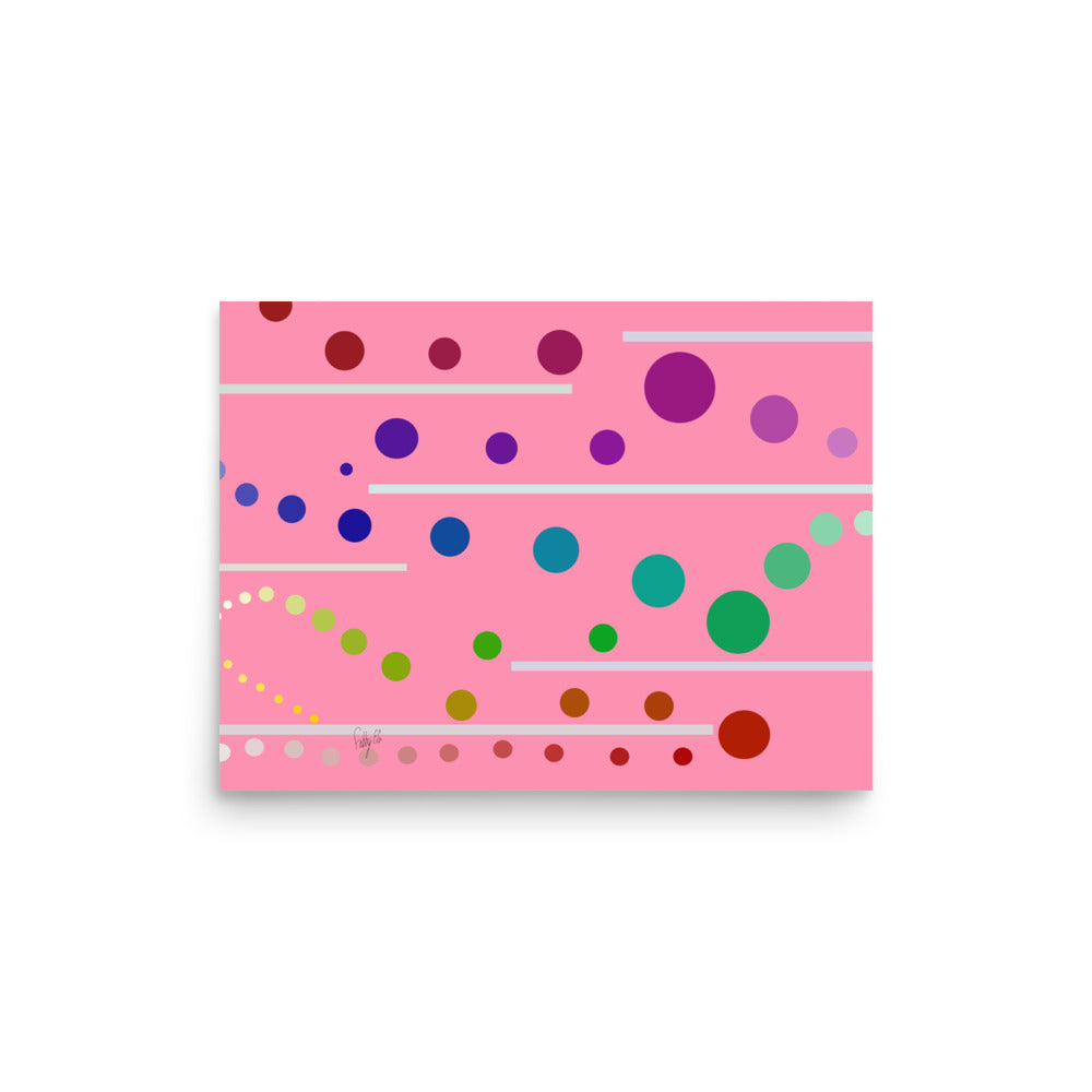 Follow along light red-pink Poster