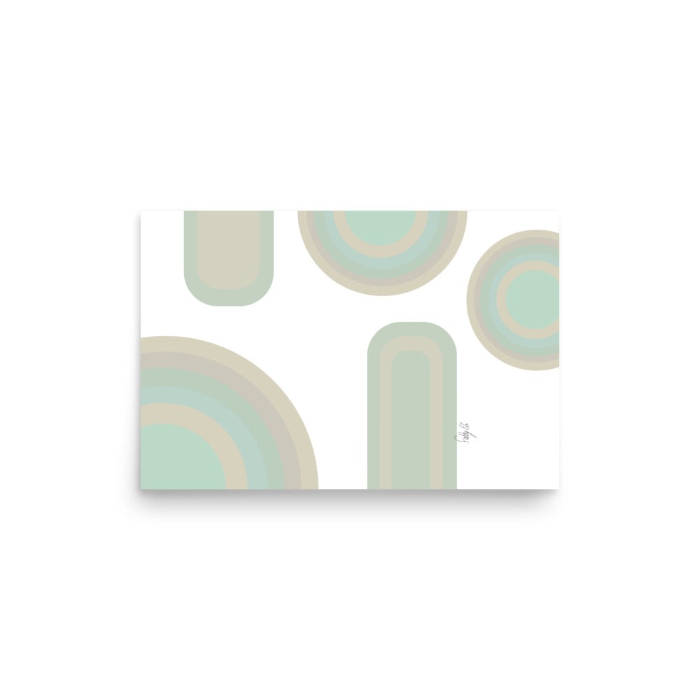 Neutral patterns white Poster