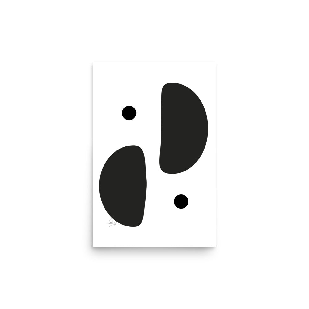 Mirror effect dots white Poster