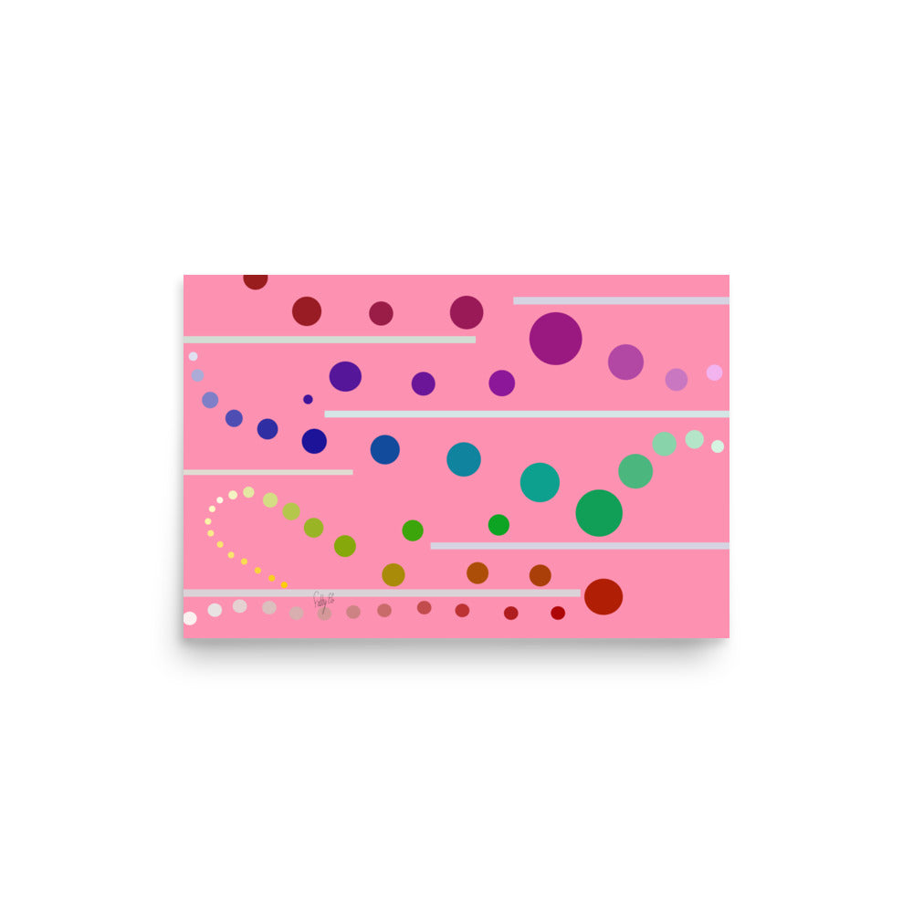 Follow along light red-pink Poster