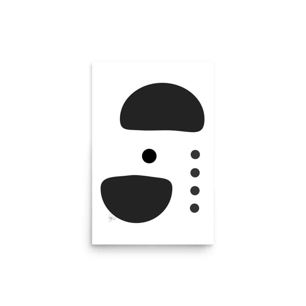 Dots taking sides white Poster