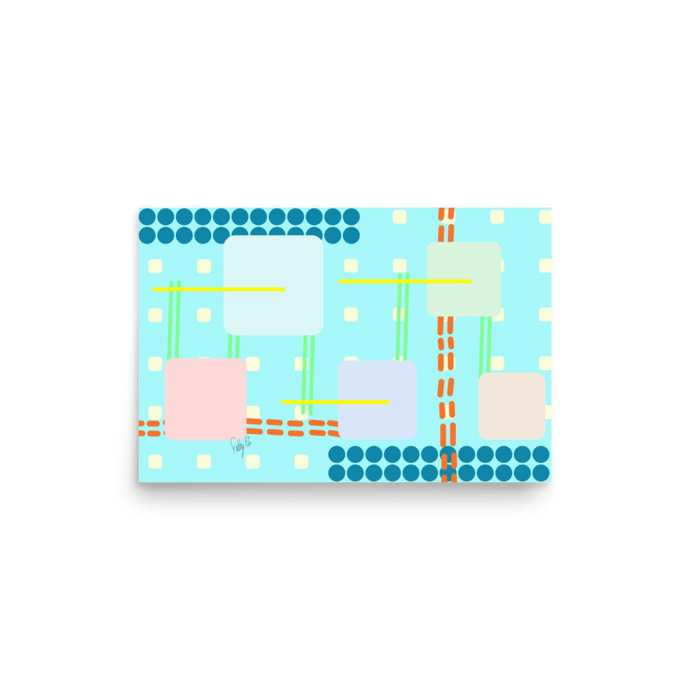 Off grid blue Poster