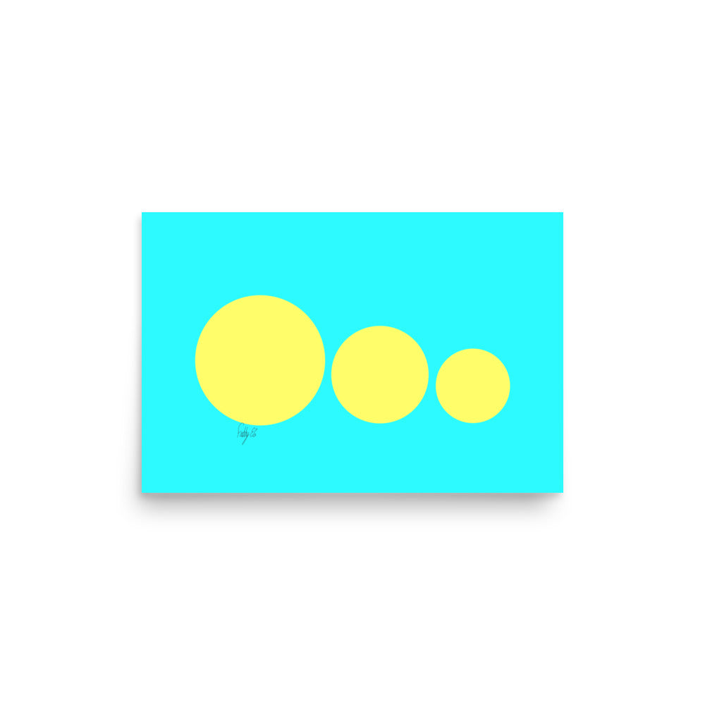 This escalated quickly cyan blue Poster