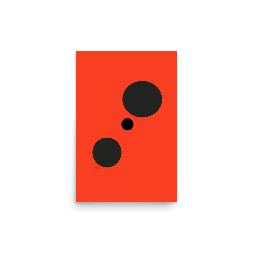 Dots orange Poster