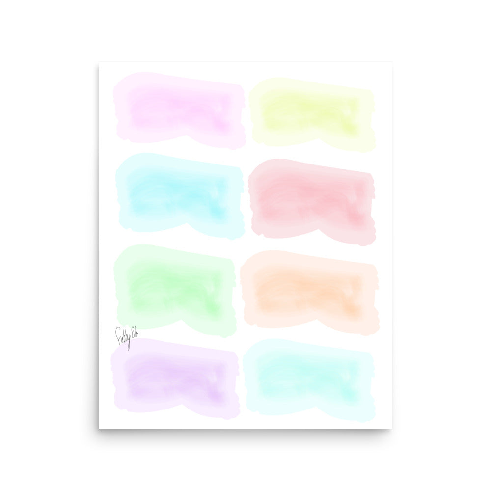 Watercolor Stages Poster