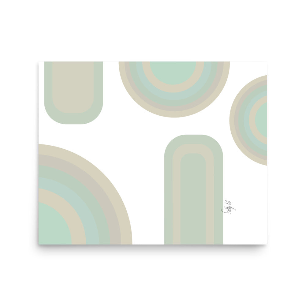 Neutral patterns white Poster