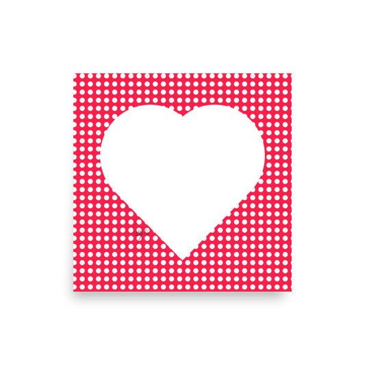 In love (white heart dotted passion) Poster