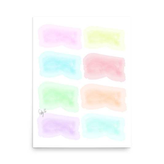 Watercolor Stages Poster