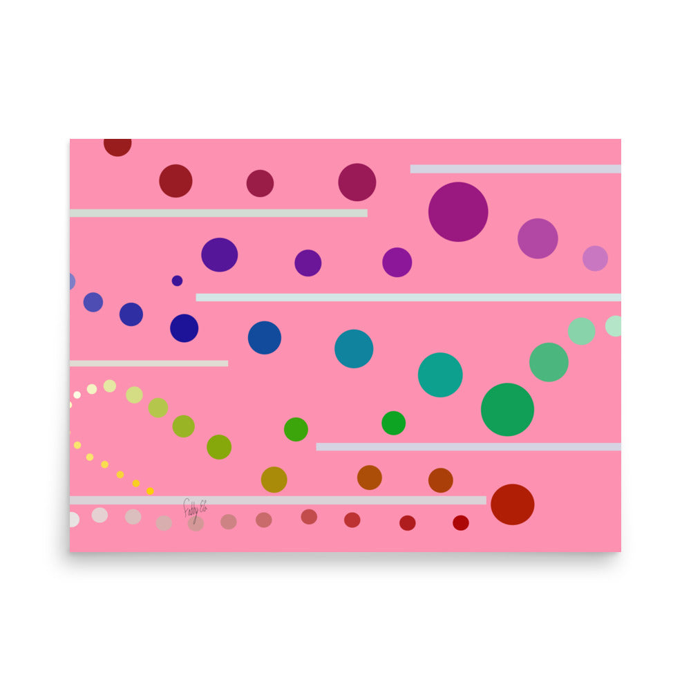 Follow along light red-pink Poster