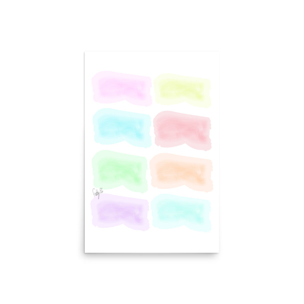 Watercolor Stages Poster