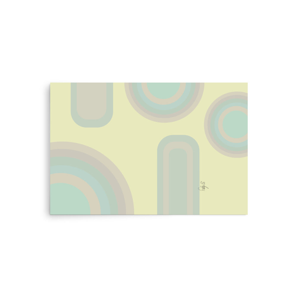 Neutral patterns yellow Poster