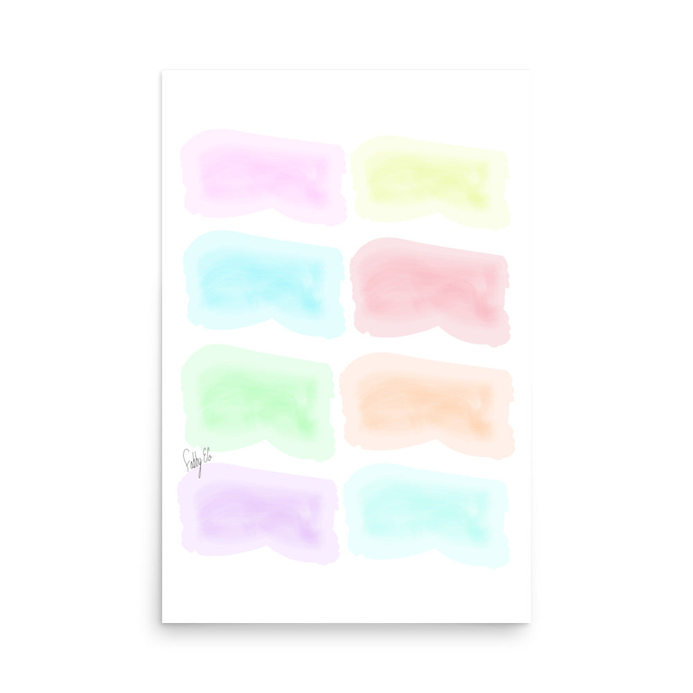 Watercolor Stages Poster