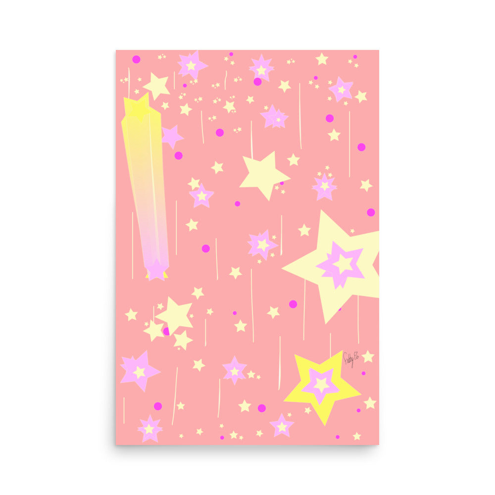 Yellow Stars Poster