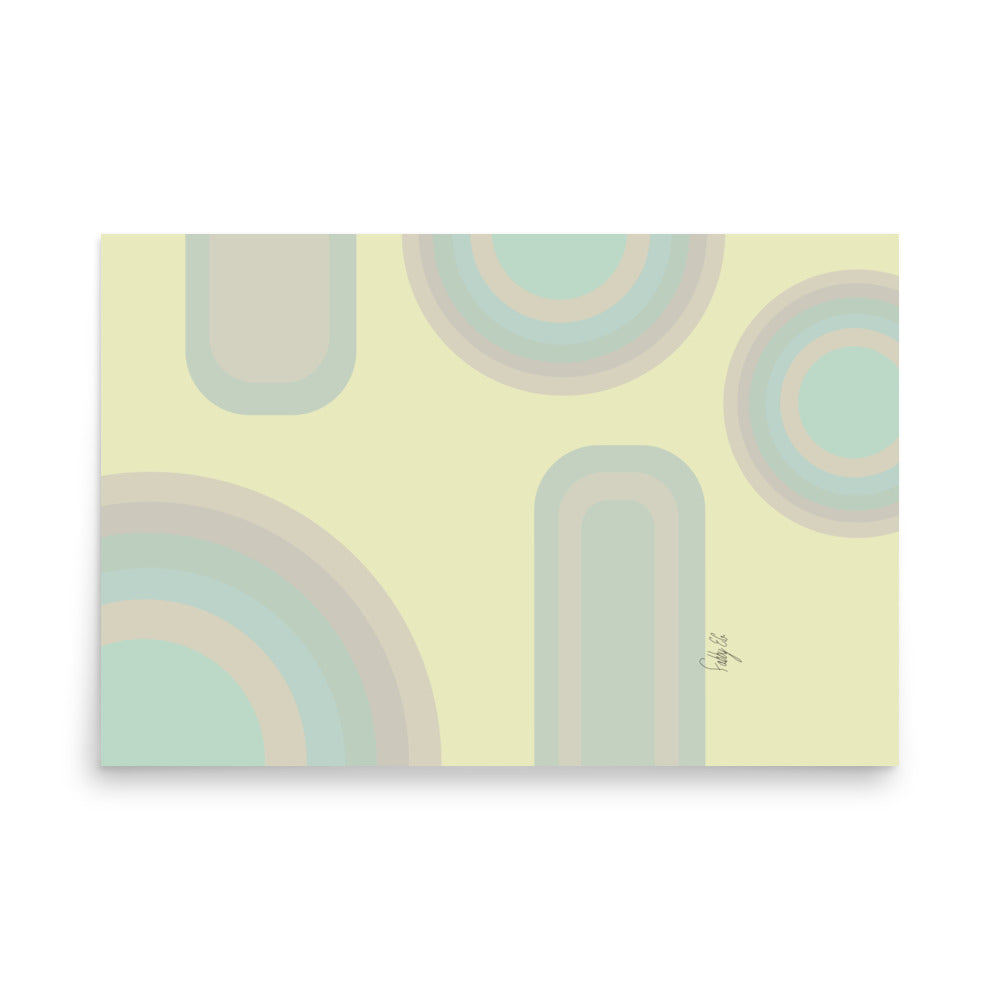 Neutral patterns yellow Poster