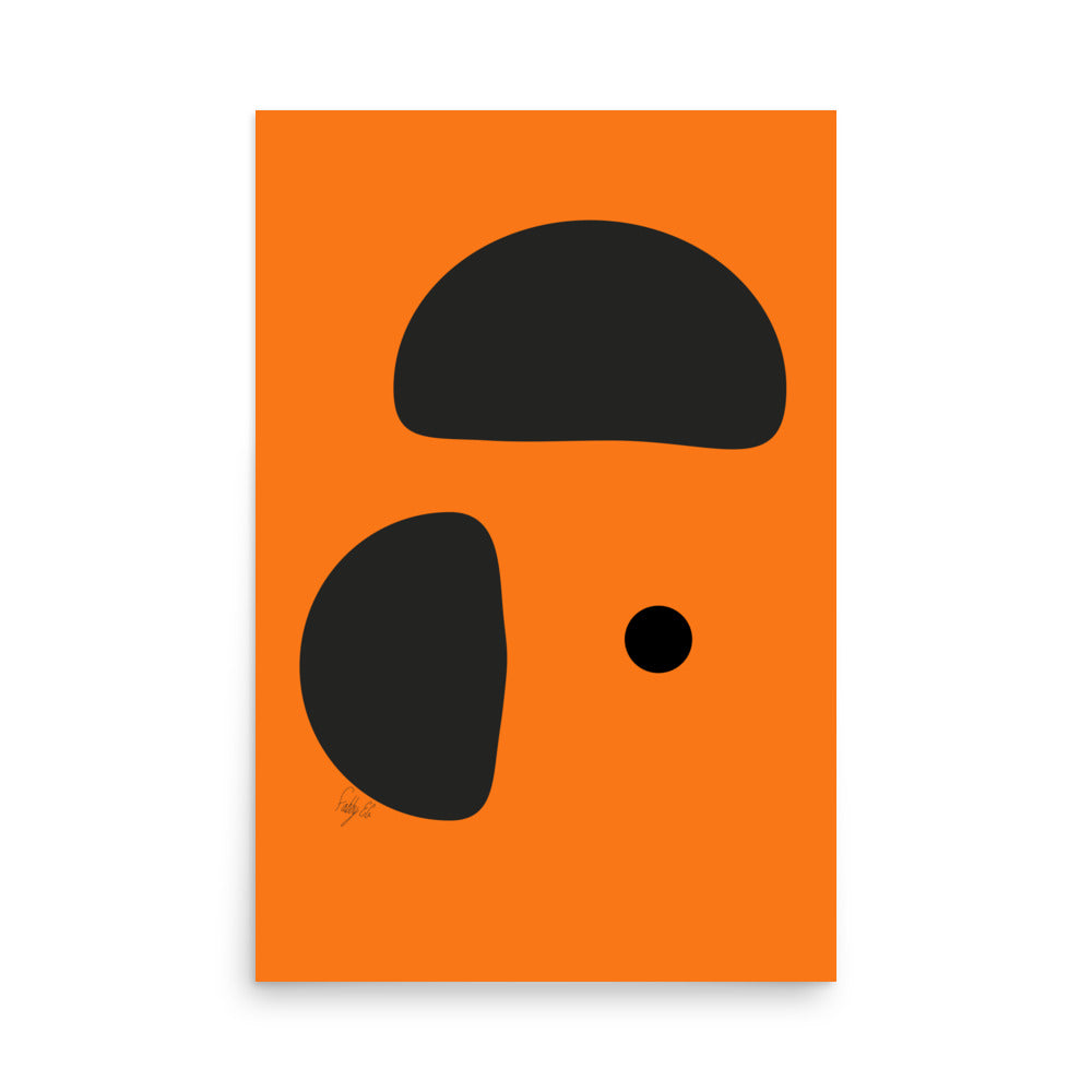 Opposite dots orange Poster
