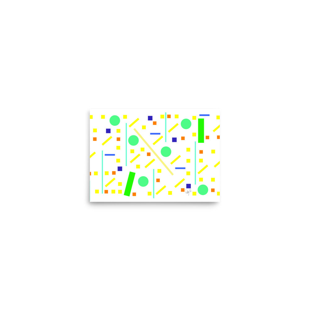 Squares and petite rectangles (white), Poster