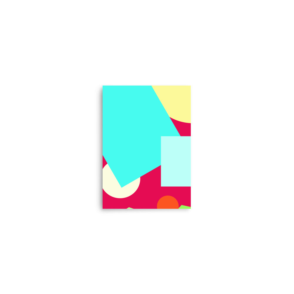 Geometric shapes in pink Poster