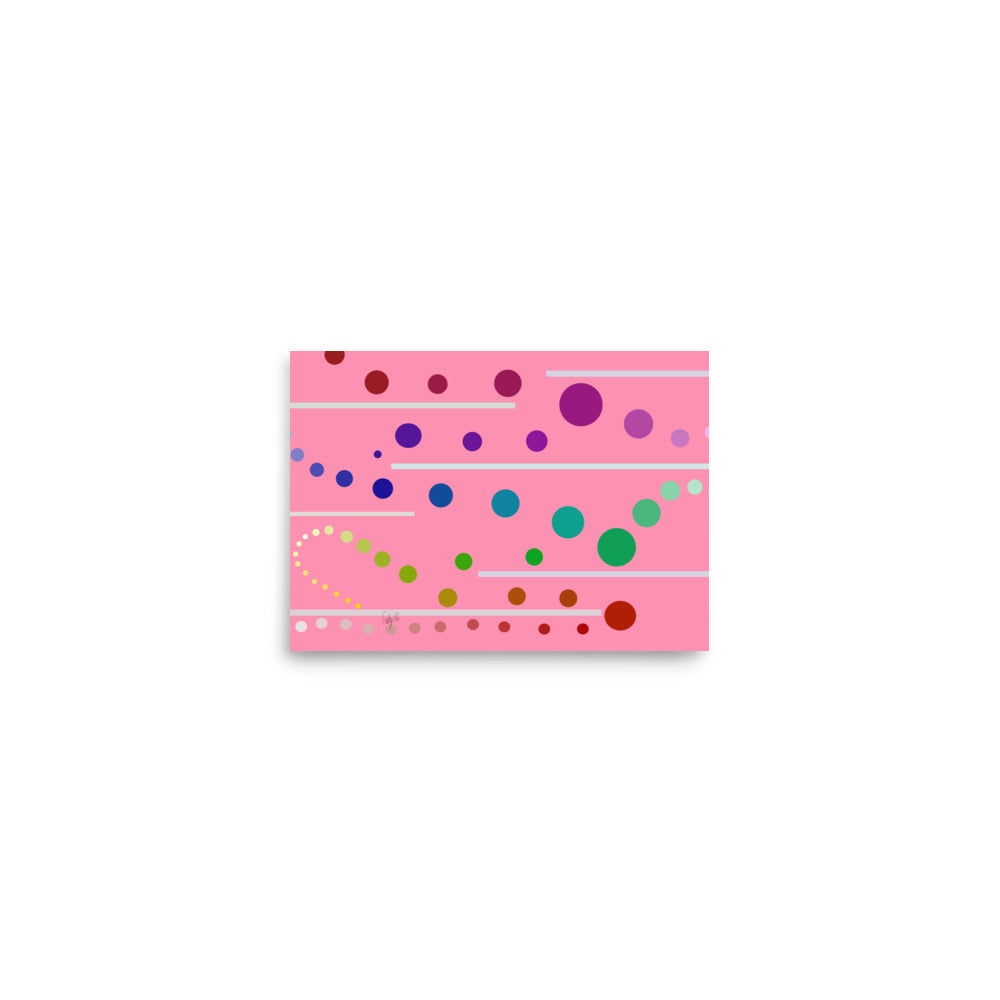 Follow along light red-pink Poster