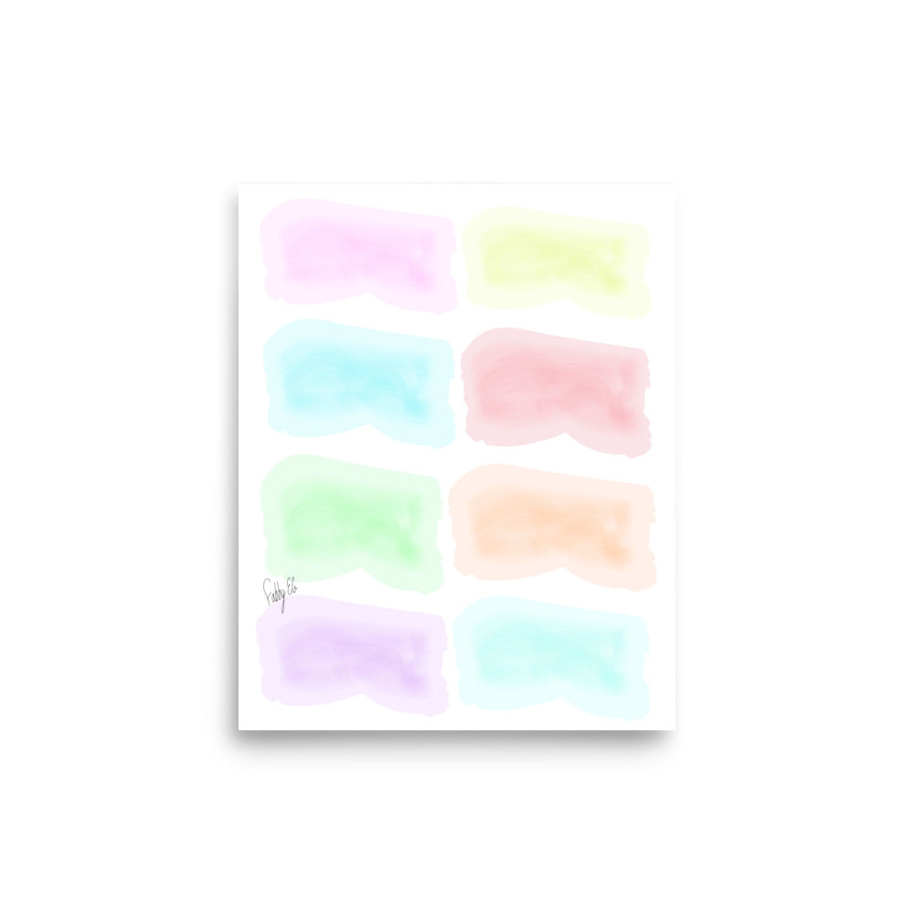 Watercolor Stages Poster