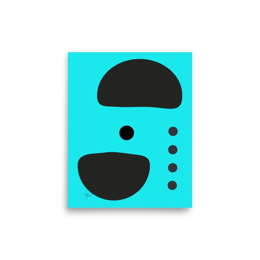 Dots taking sides blue Poster