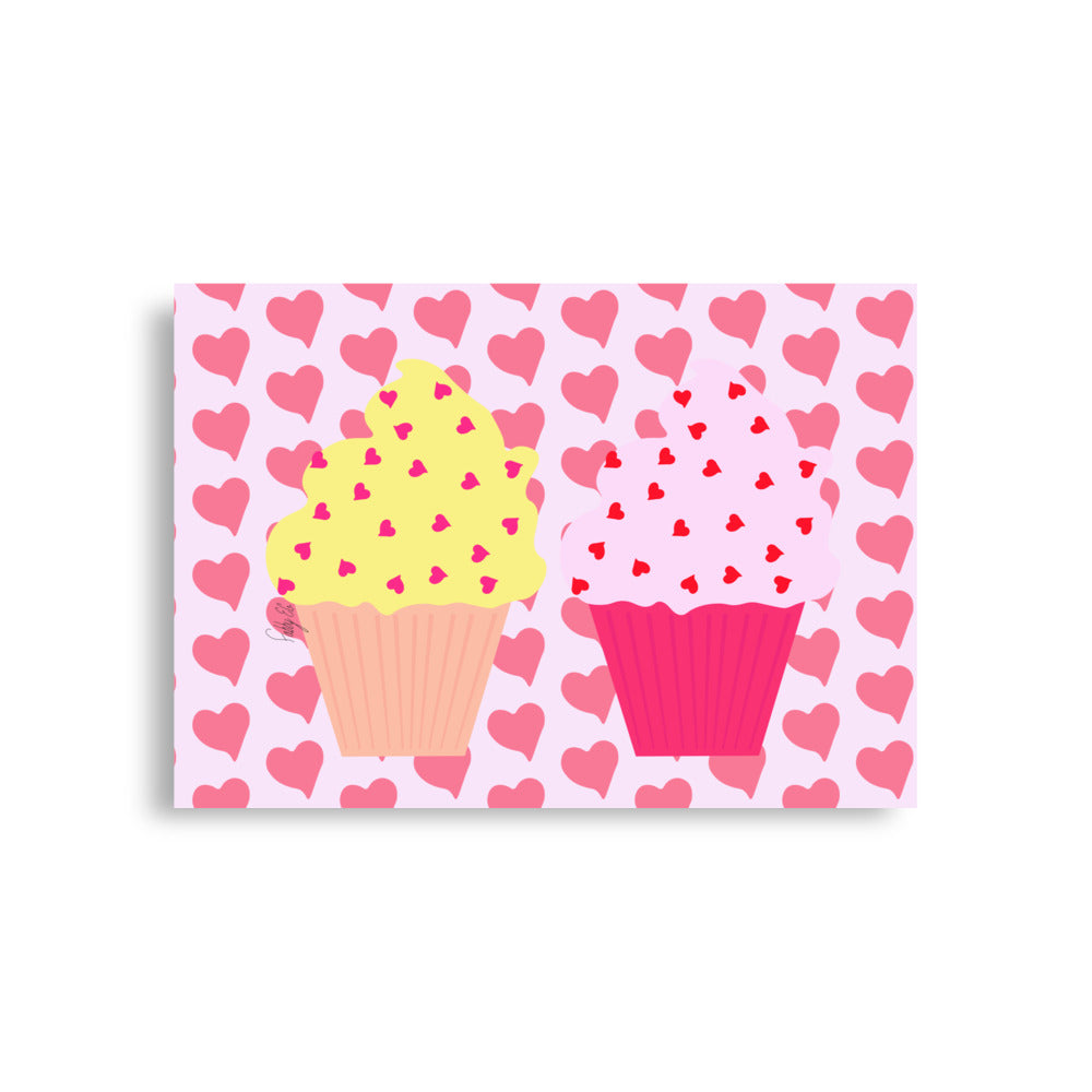 Two cupcakes in love Poster