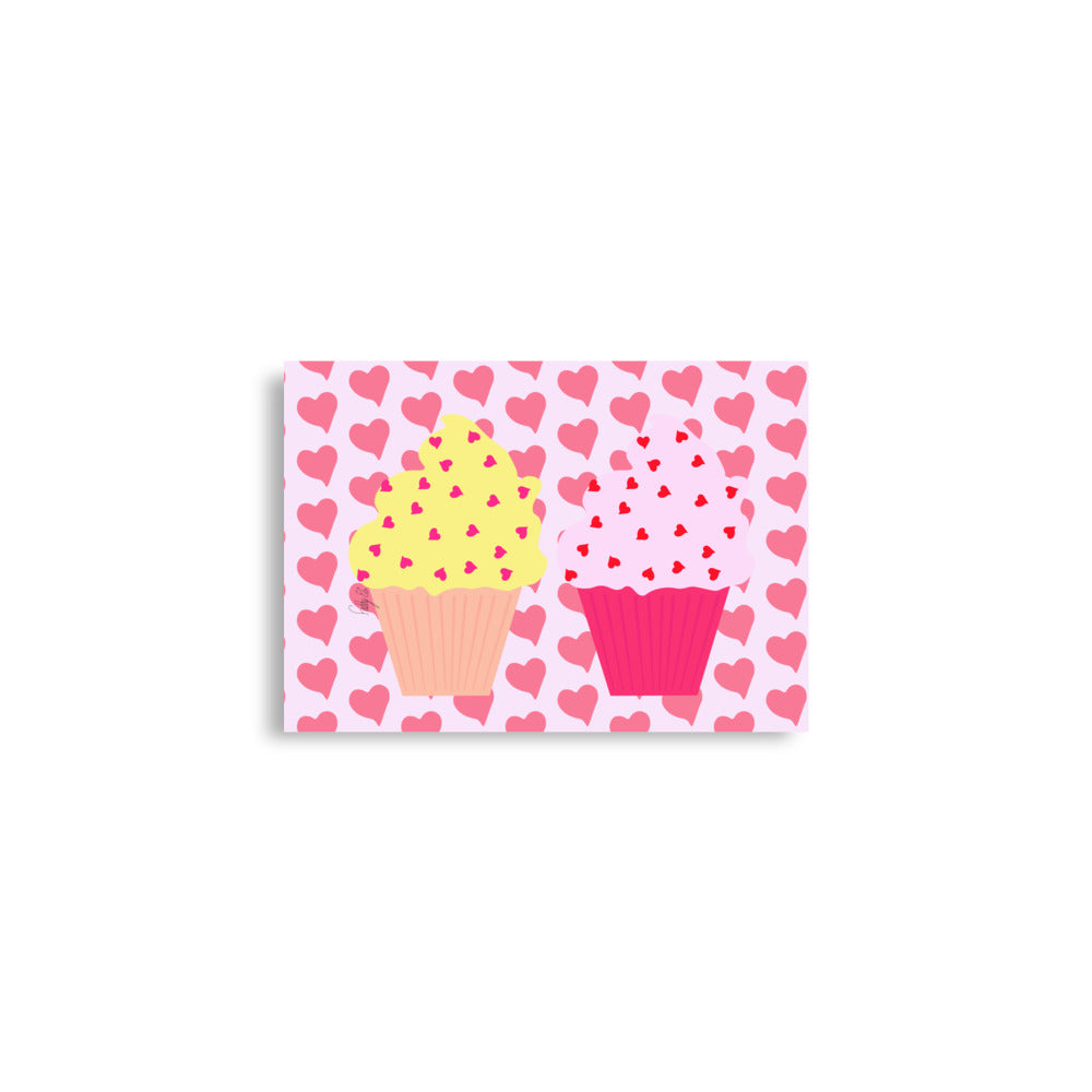 Two cupcakes in love Poster