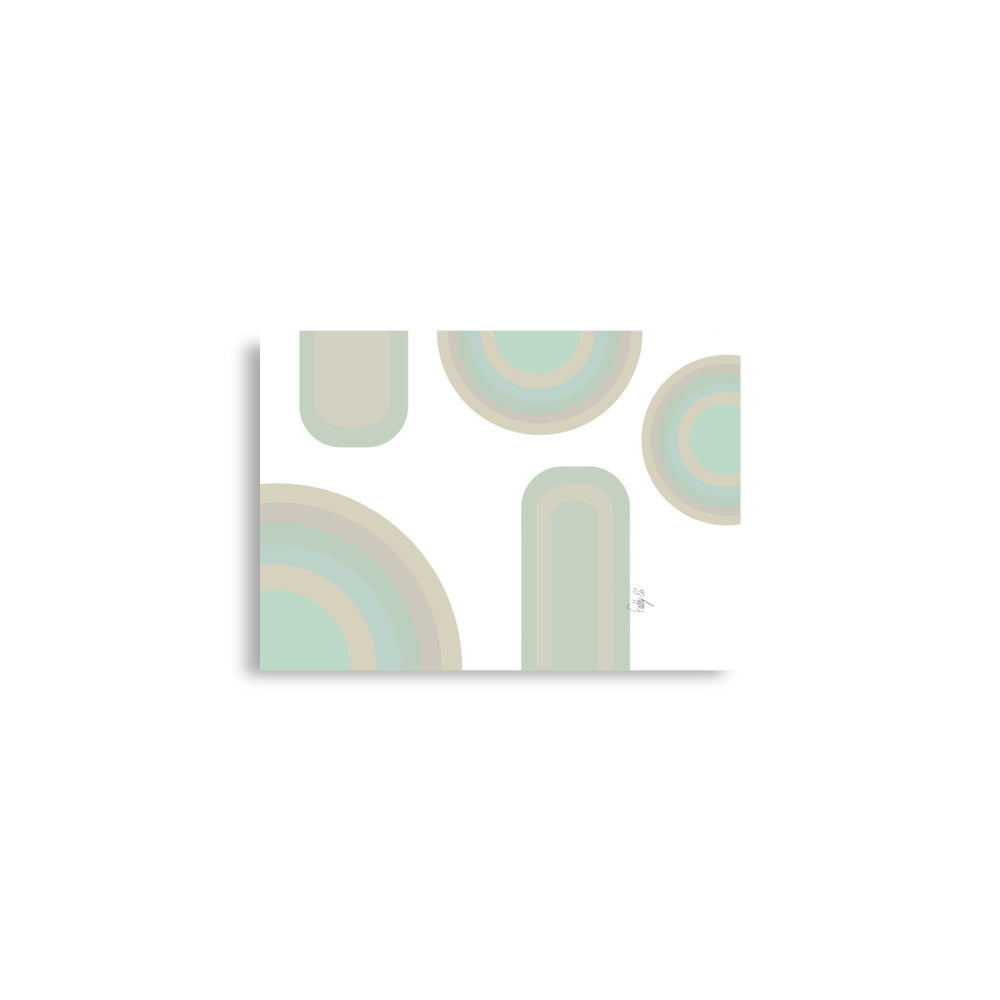 Neutral patterns white Poster