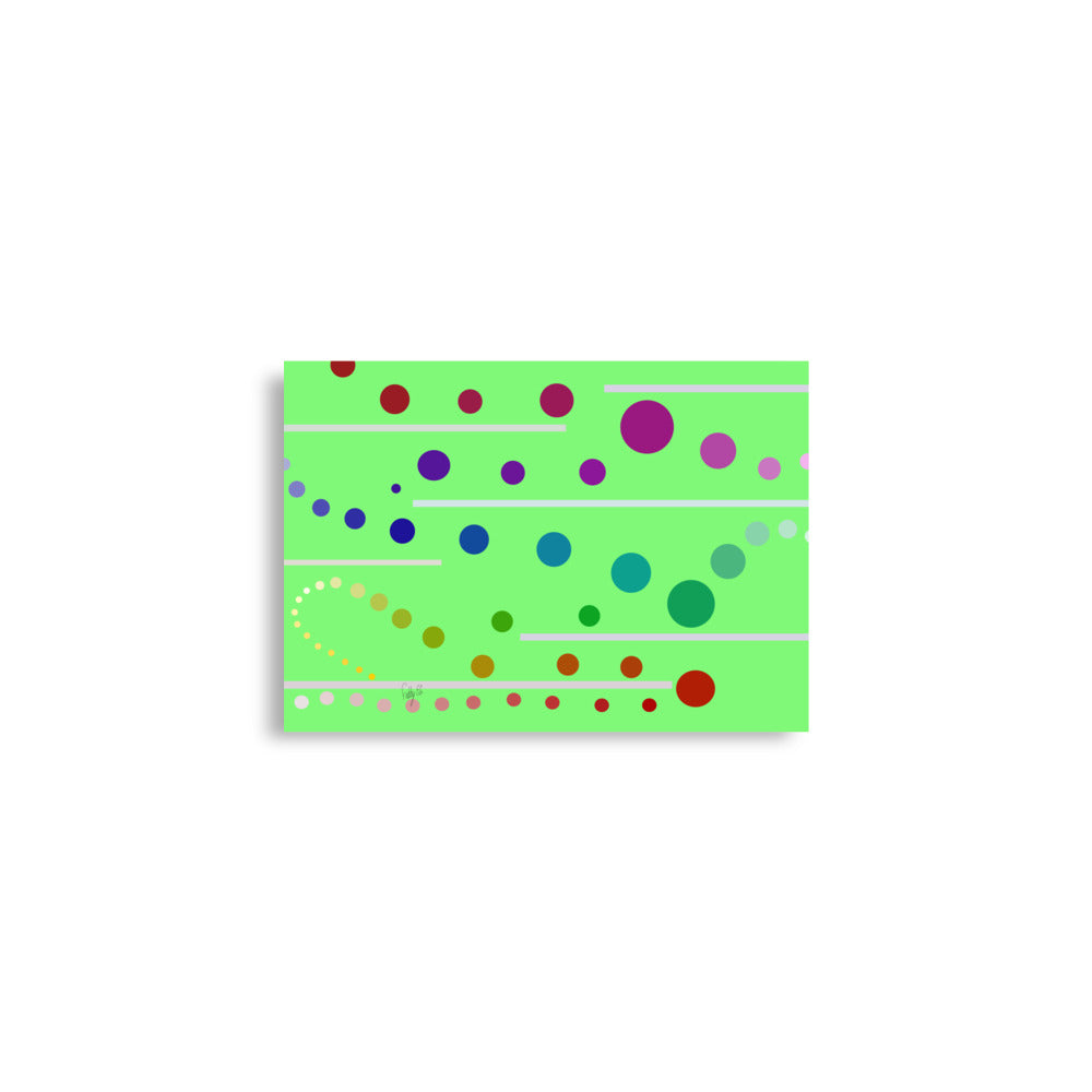 Follow along green Poster