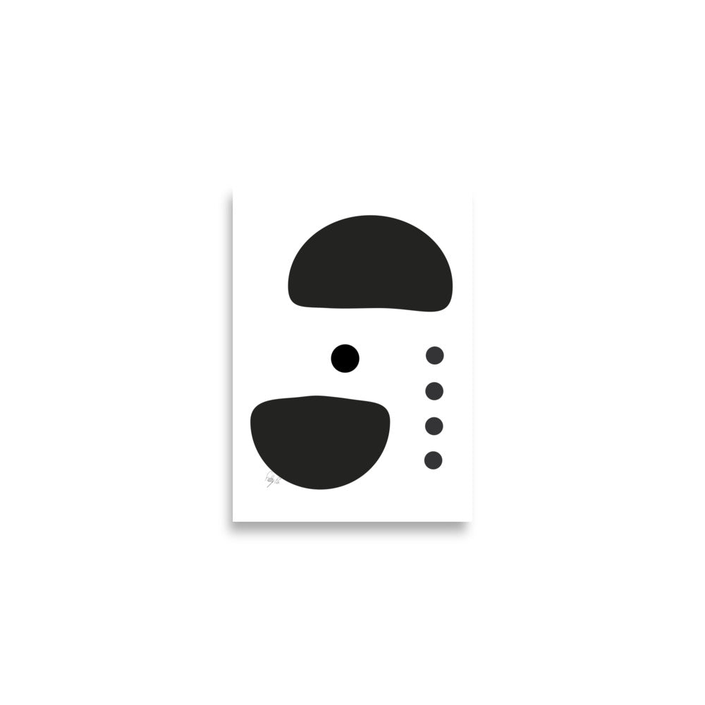 Dots taking sides white Poster