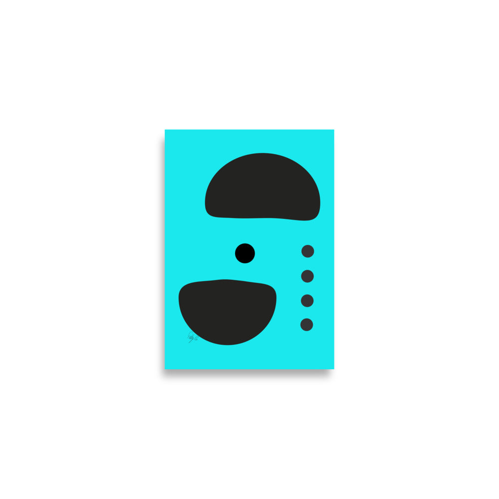 Dots taking sides blue Poster