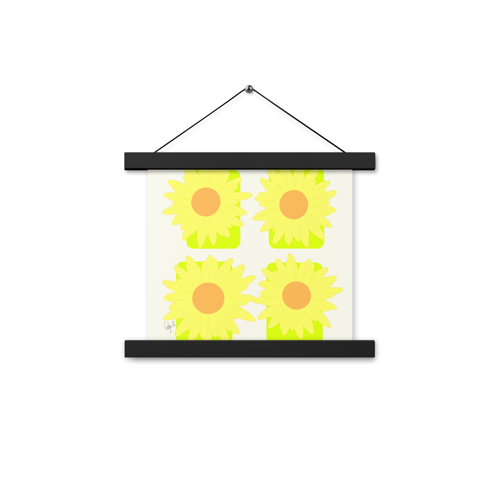 Sunflower squares Poster with hangers