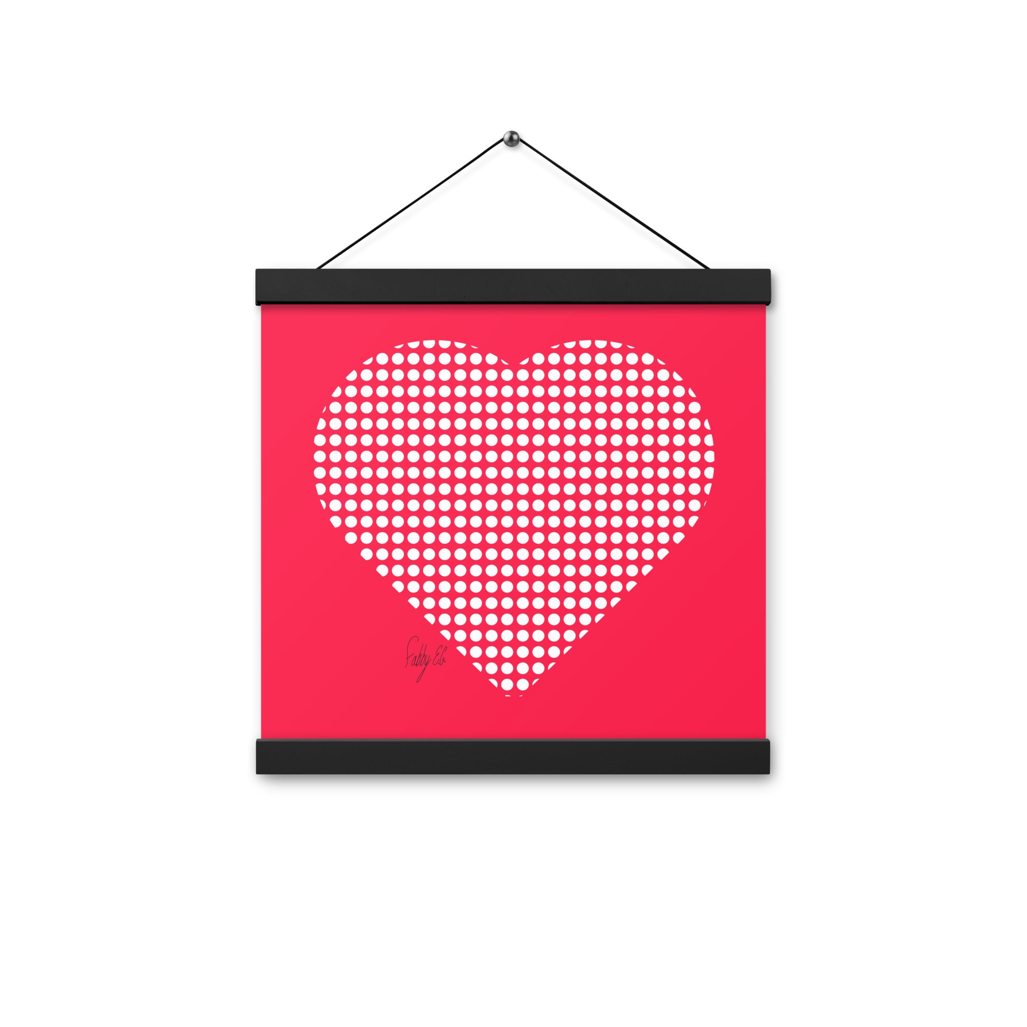 In love (dotted heart) Poster with hangers
