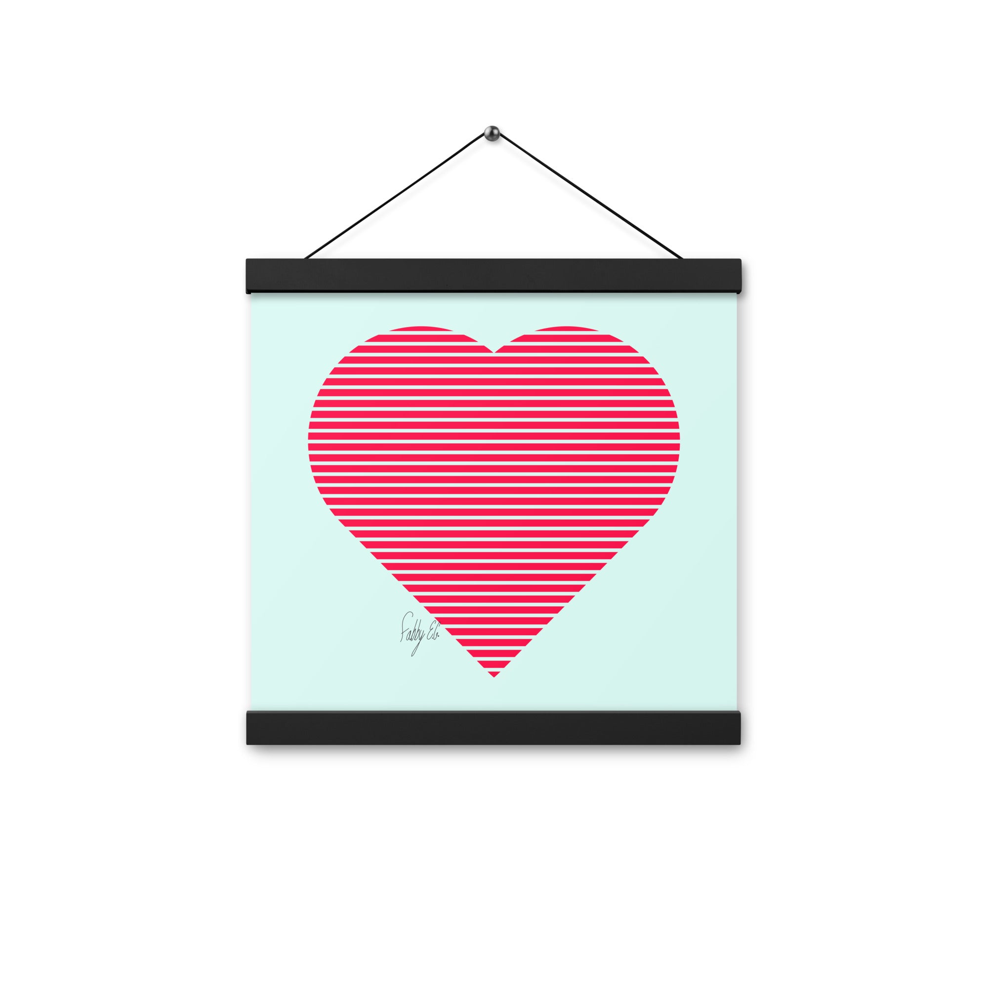 In love (passion heart stripes) Poster with hangers