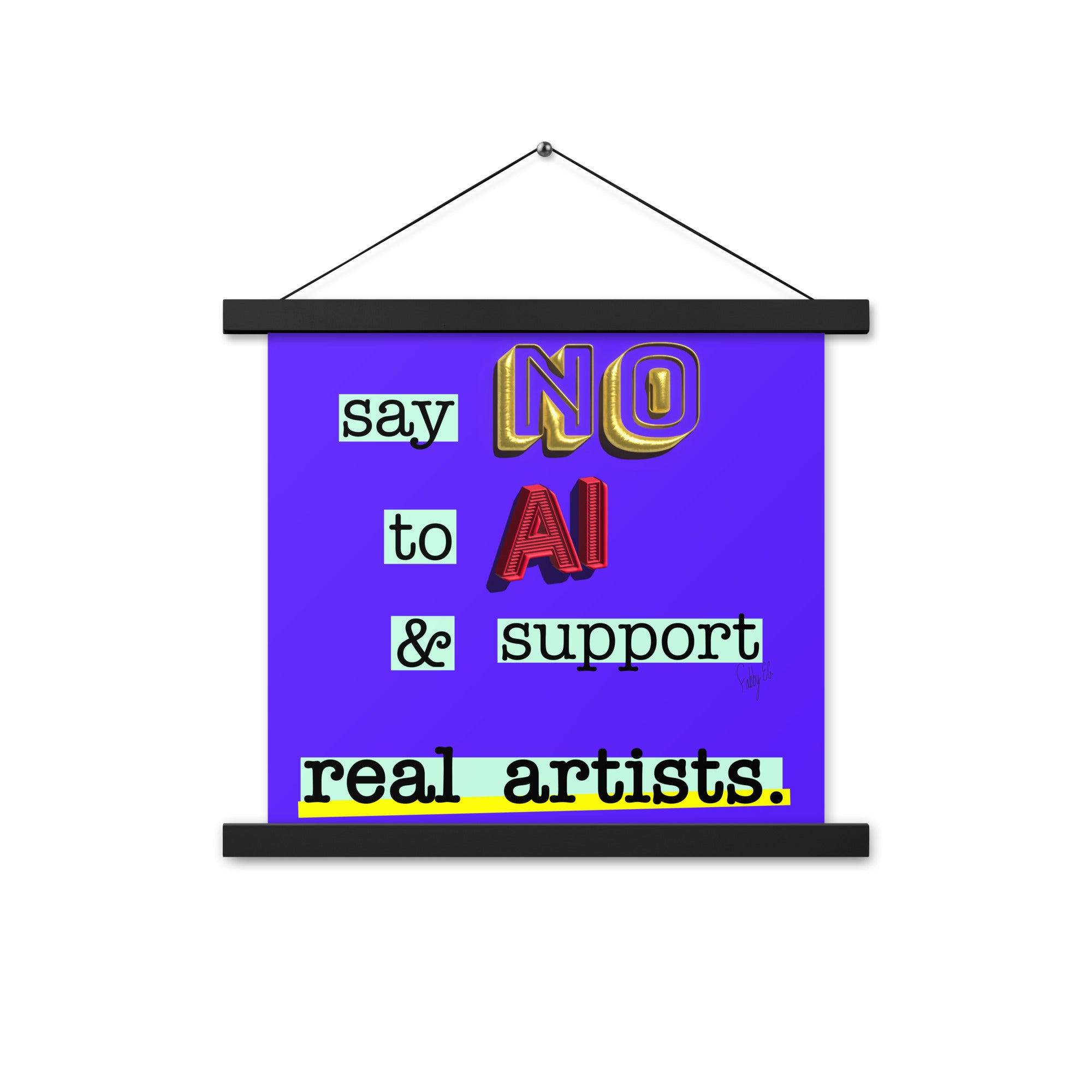 Say no to AI spiral Poster with hangers