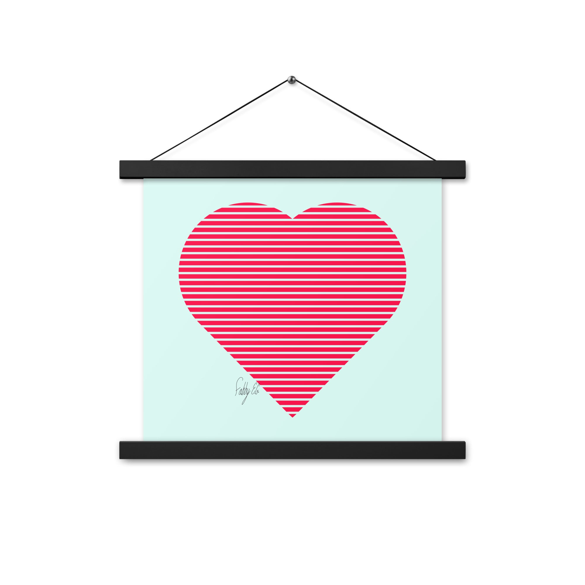 In love (passion heart stripes) Poster with hangers