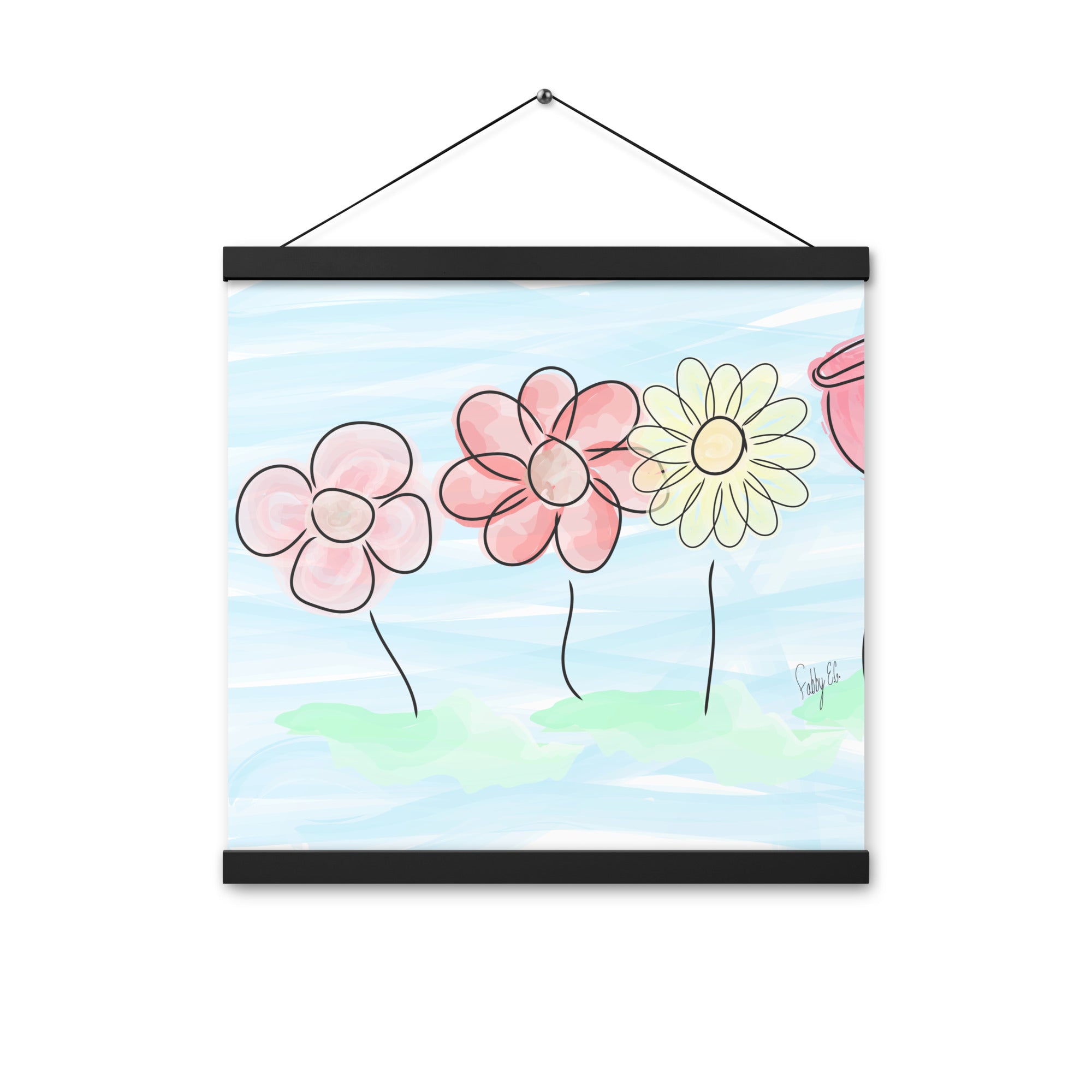 Buying myself four flowers Poster with hangers