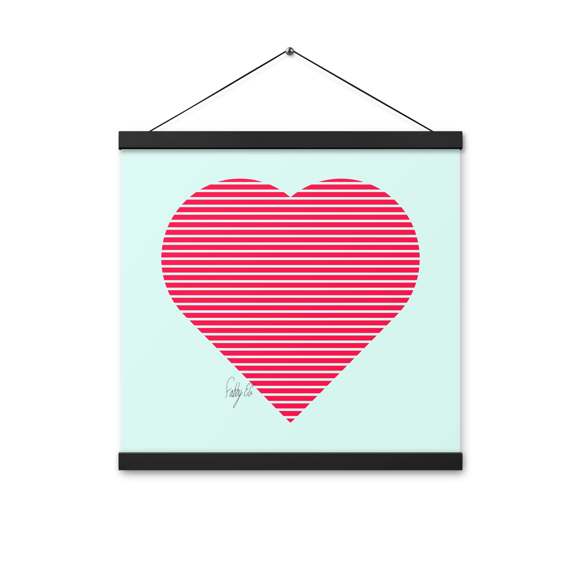 In love (passion heart stripes) Poster with hangers