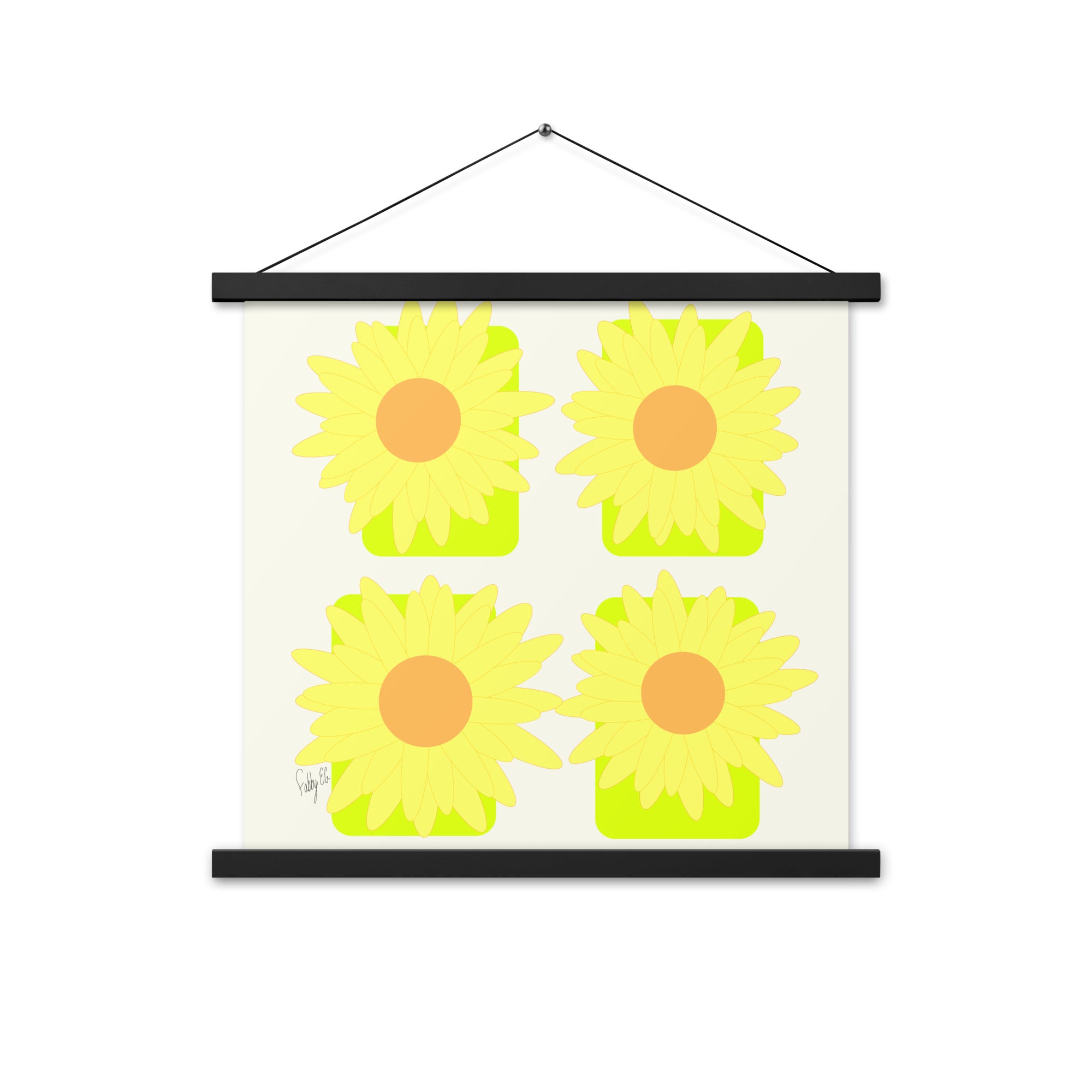 Sunflower squares Poster with hangers