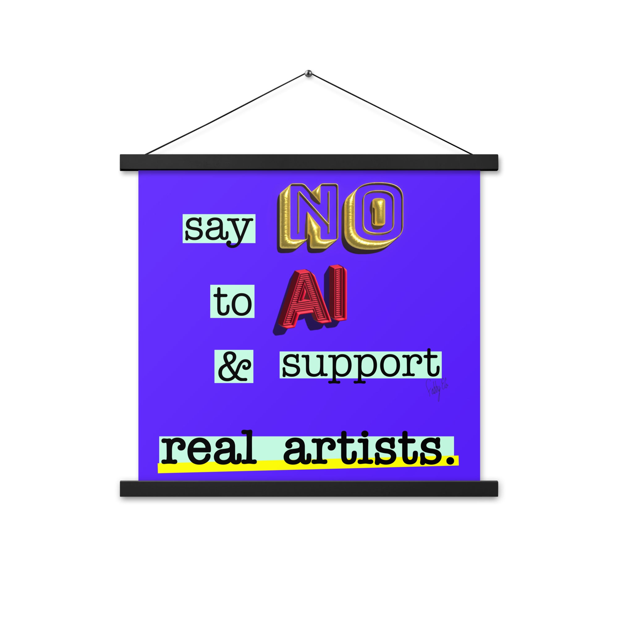 Say no to AI spiral Poster with hangers