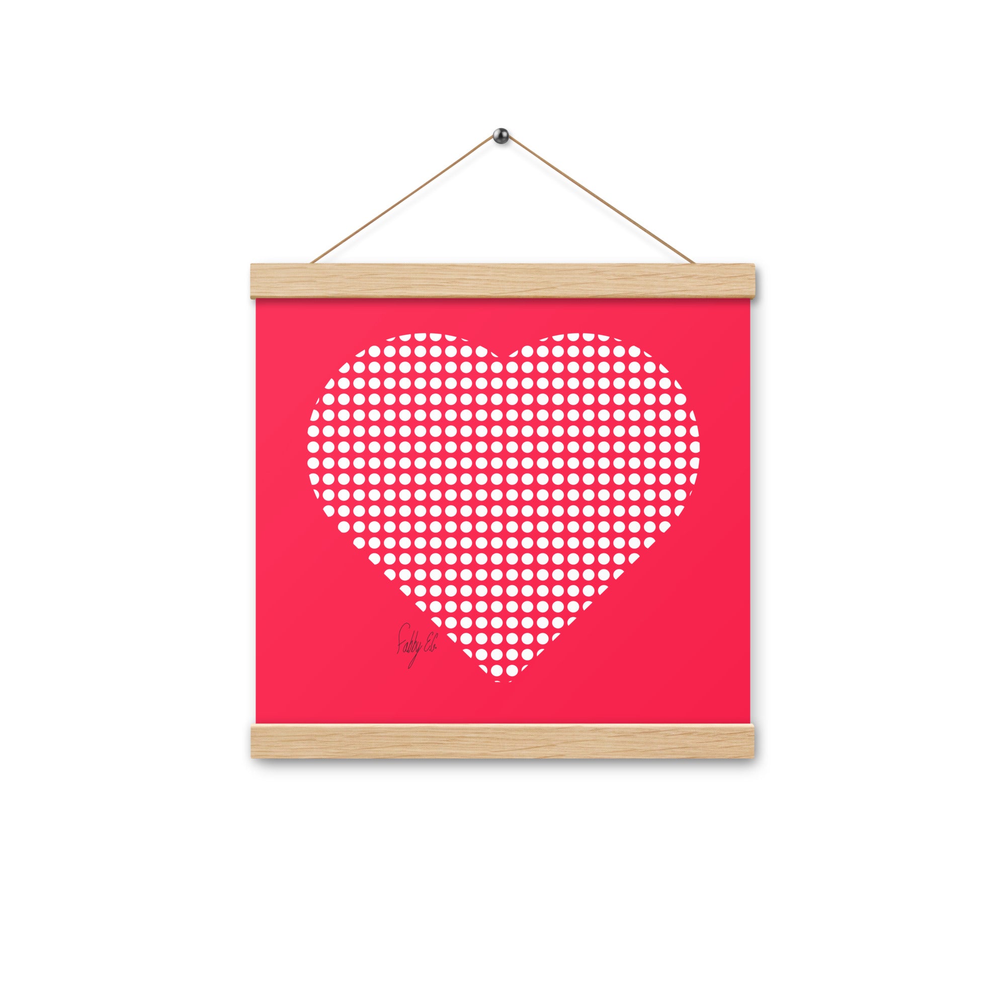 In love (dotted heart) Poster with hangers