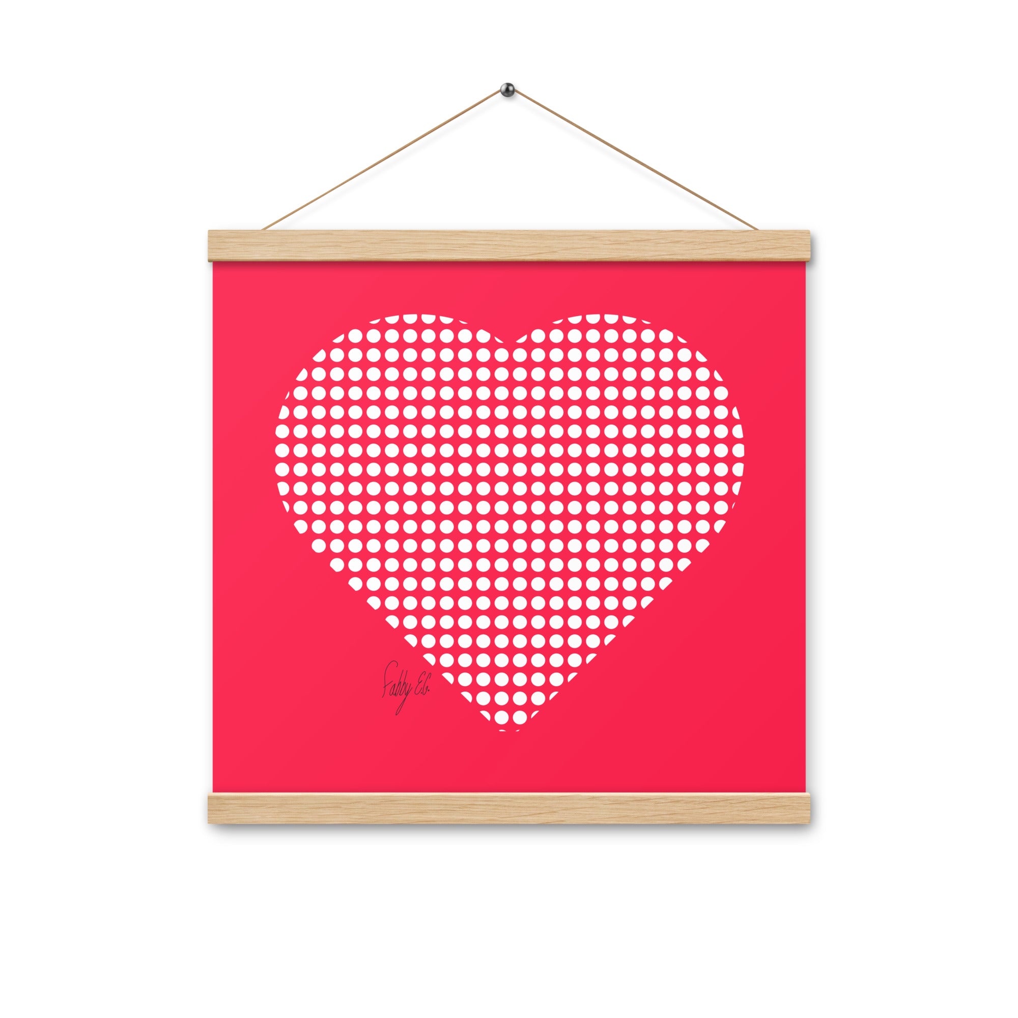 In love (dotted heart) Poster with hangers