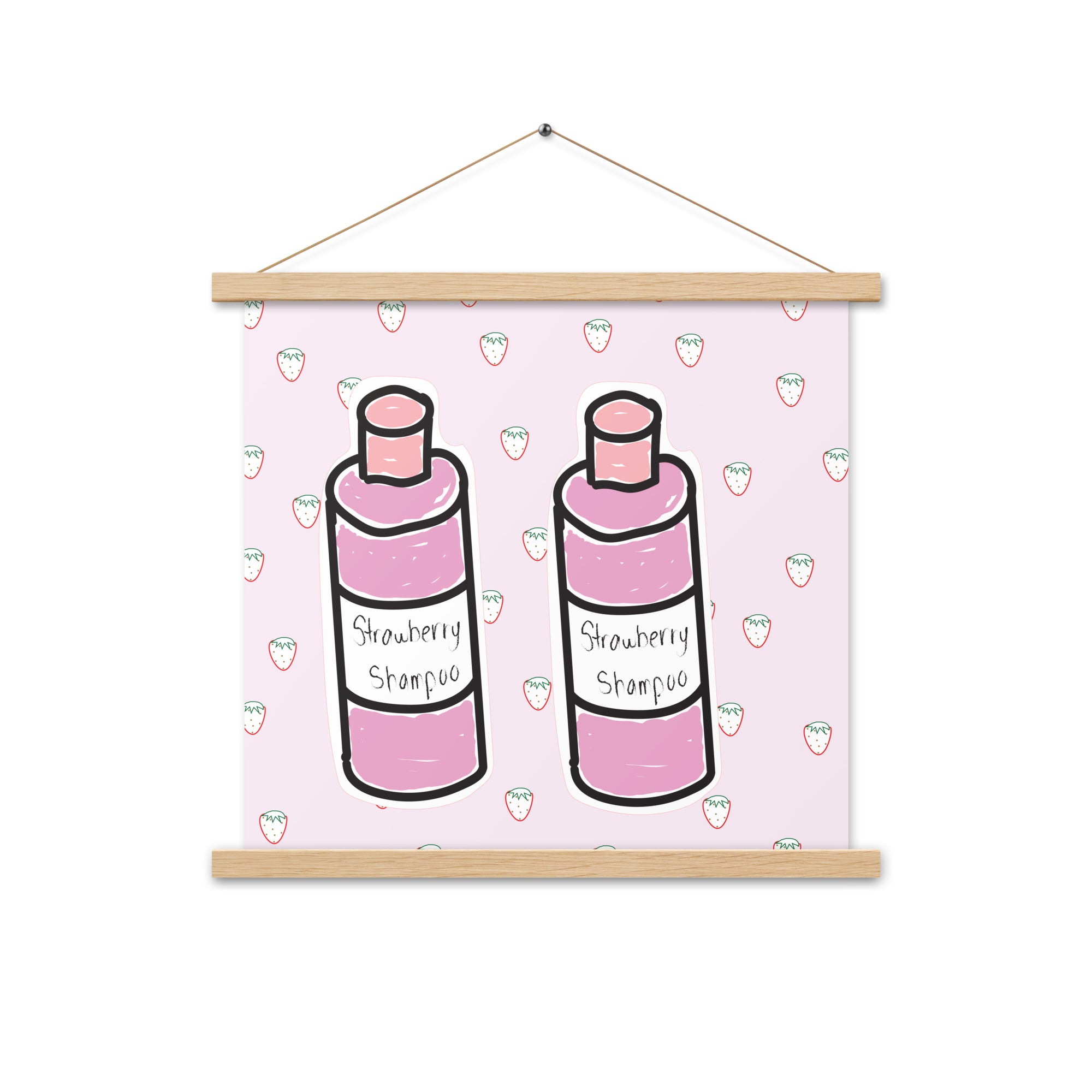 Strawberry shampoo Poster with hangers